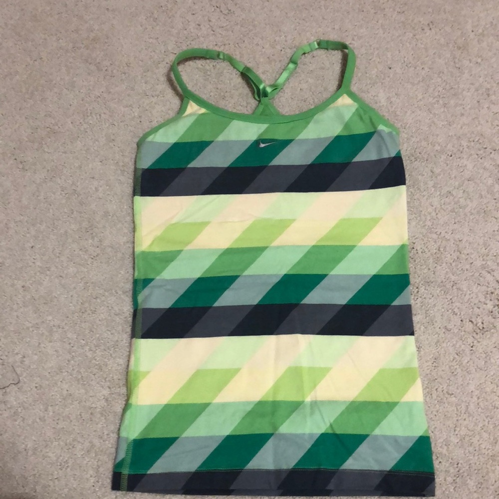 Nike Size Small Green and Yellow Tank